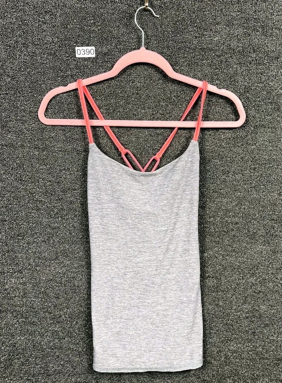 Lululemon Dancing Warrior Tank Top Womens Size 2 Gray Heathered Slate Grapefruit